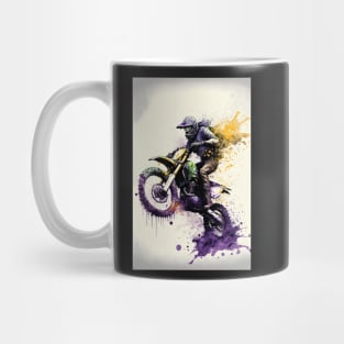 Dirt Bike Paint Splash Style Mug